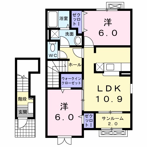 セントラル　ハーモニーⅡ 203号室 間取り