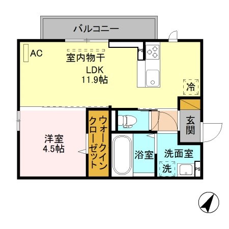 エスポワール寺尾台 A105号室 間取り