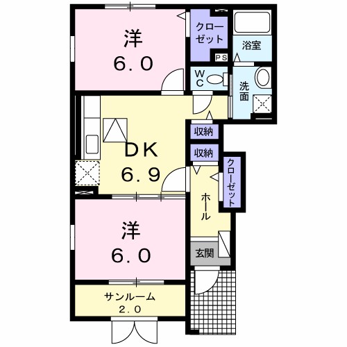 グレイス　フルⅠ 101号室 間取り