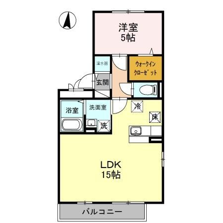 フローラ A101号室 間取り