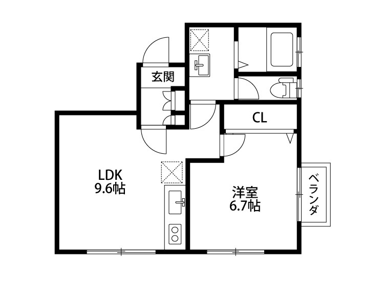 ネストささぐち 3-1号室 間取り