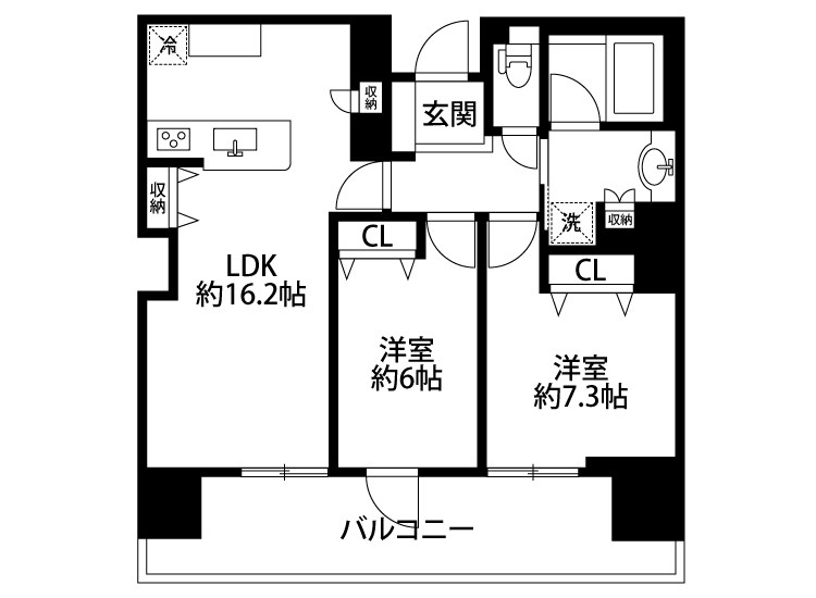 ザ・プレミア新潟駅万代 711号室 間取り
