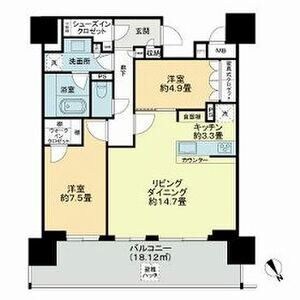 ザ・サーパスタワー新潟万代シティ 1819号室 間取り
