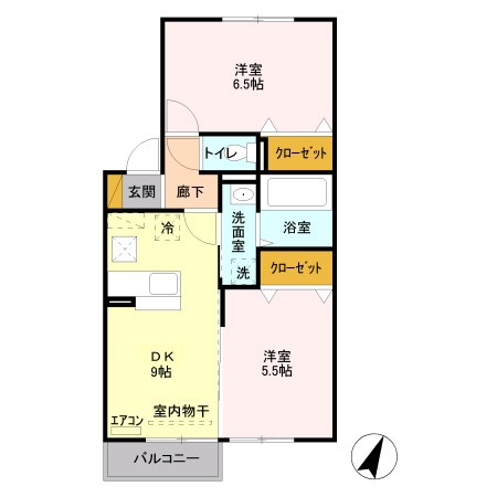 アステールⅡ  B102号室 間取り