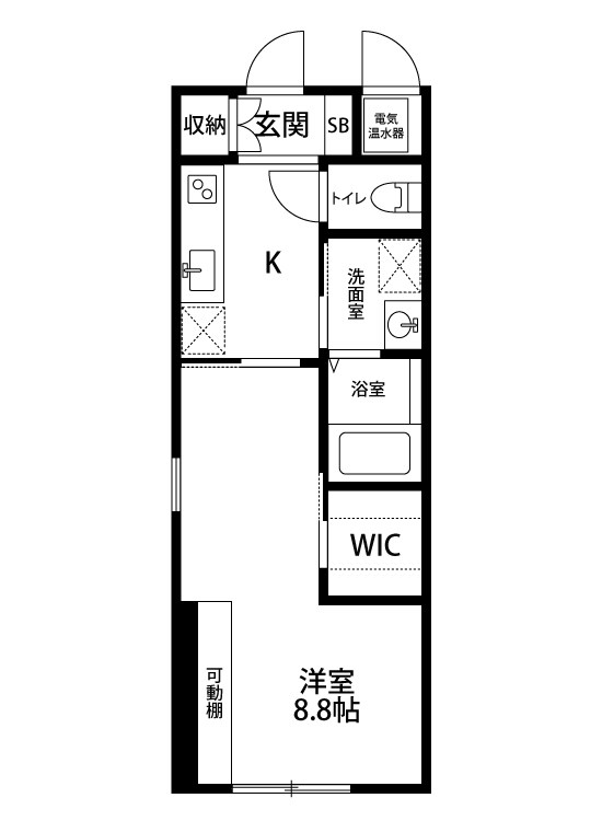 ファーストクラス古町１３番町 104号室 間取り