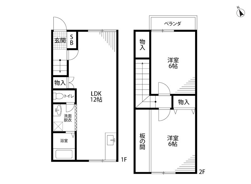 グランディールⅢ 107号室 間取り