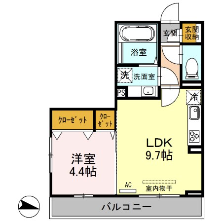 フロントコート 306号室 間取り
