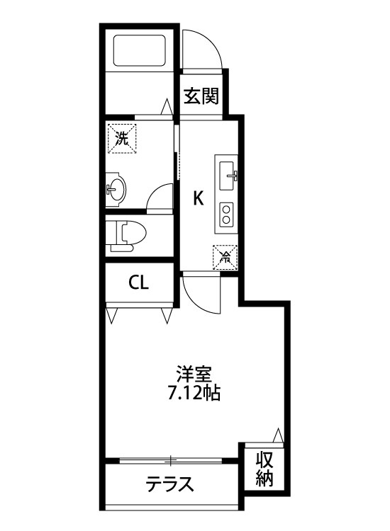 シャルマン異人池 102号室 間取り