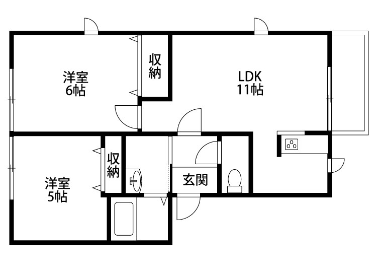 坂の上ハウス 202号室 間取り