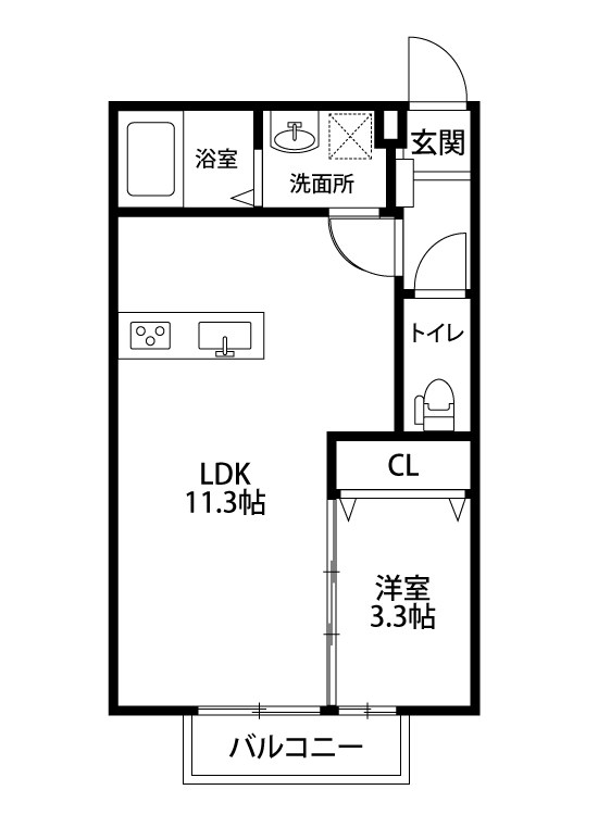 ヴィオールチェ 201号室 間取り