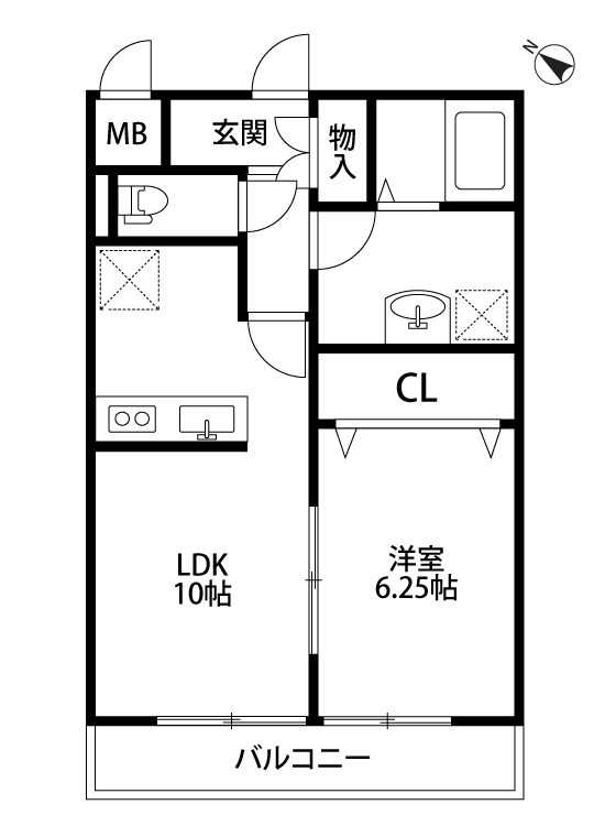 ジャンティ 305号室 間取り