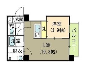 ブレイカーズ萬代 302号室 間取り