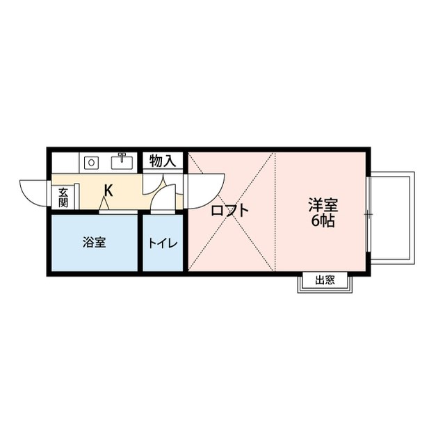 シェモア東明 201号室 間取り