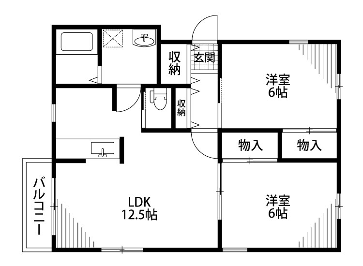 カンファタブル南風 B1-1号室 間取り