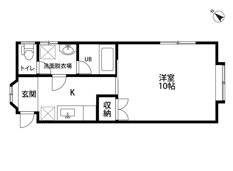 セゾンスリーエイト 203号室 間取り