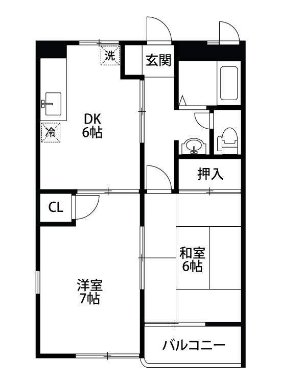 ランドマーク21 201号室 間取り