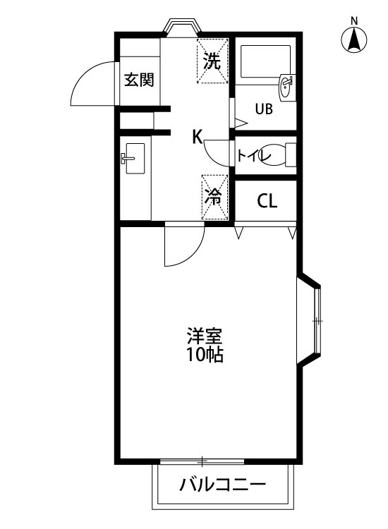 第５コーポ茅野 205号室 間取り