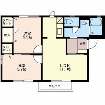 ピリカ  B102号室 間取り