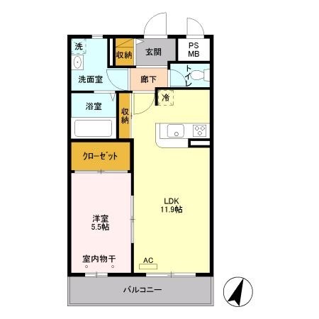 セリージャデトーア 203号室 間取り