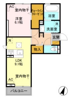 DEARROOM堀之内南 103号室 間取り