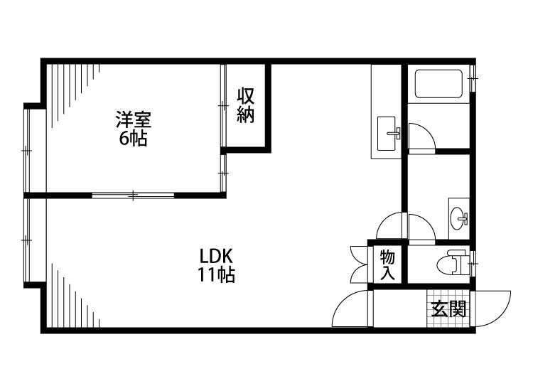 クレセントヨコイⅡ 109号室 間取り