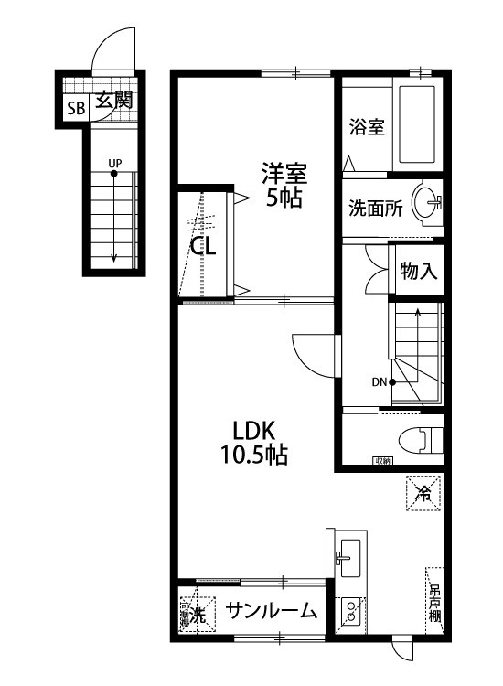 ＯＷＬ豊町２号棟 間取り図