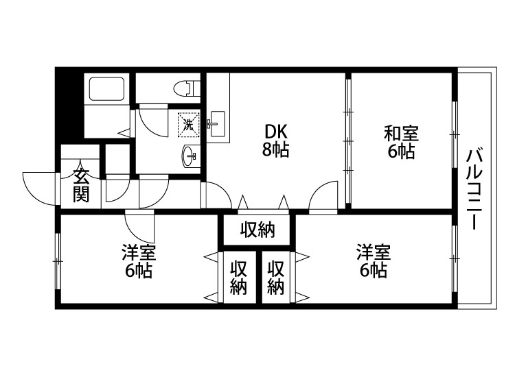 イストワール 207号室 間取り