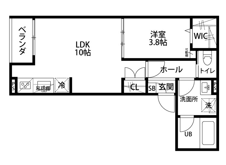 repos 303号室 間取り