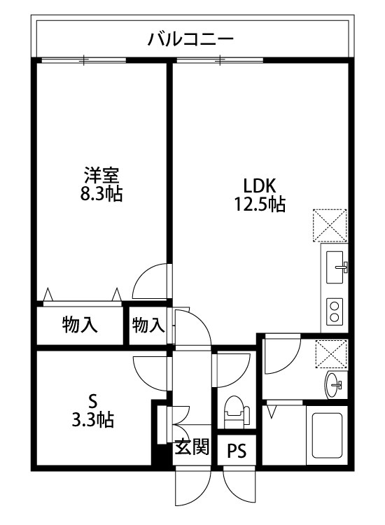 ピュアみやび3番館 208号室 間取り