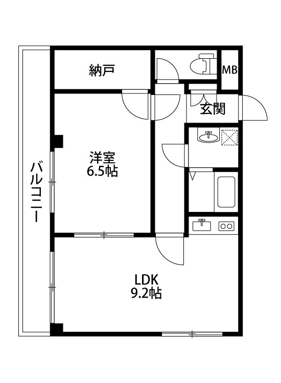 ピュアみやび1番館  206号室 間取り