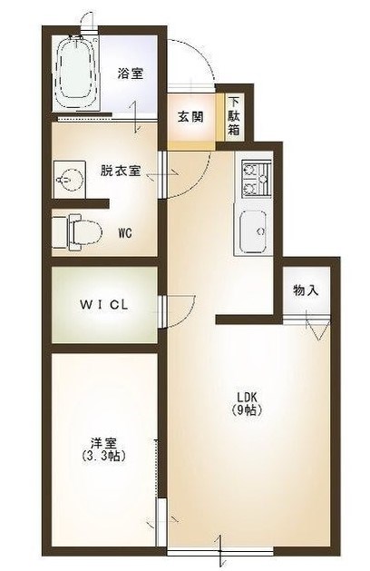 Rooms 103号室 間取り
