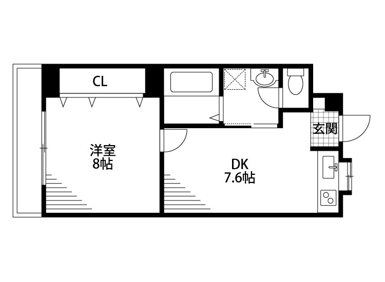 ロイヤル上大川前 402号室 間取り