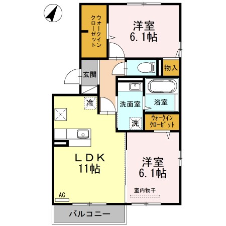 アンクラージュ 101号室 間取り