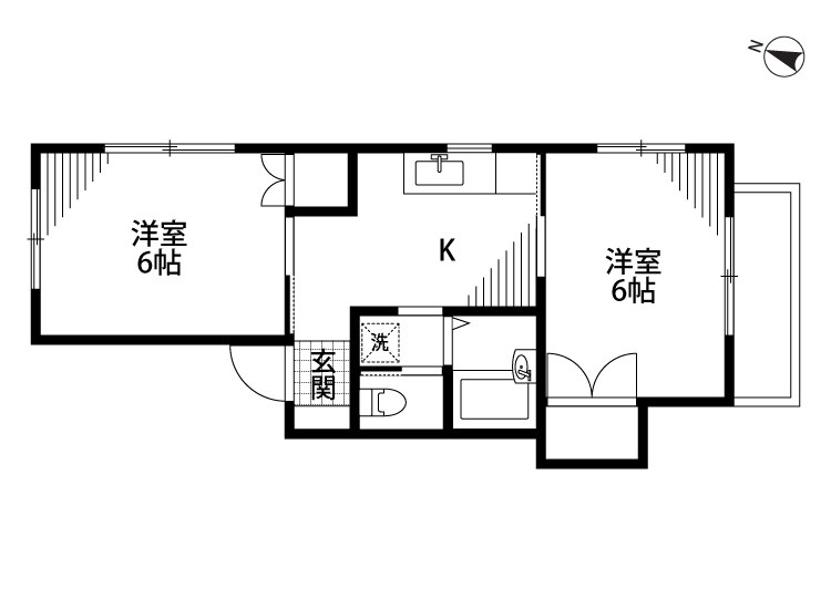 リンクス姥ケ山B 102号室 間取り