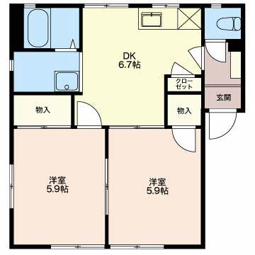 ラヴィアンローズ 202号室 間取り