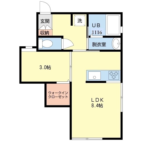 PRE沼垂東B 101号室 間取り