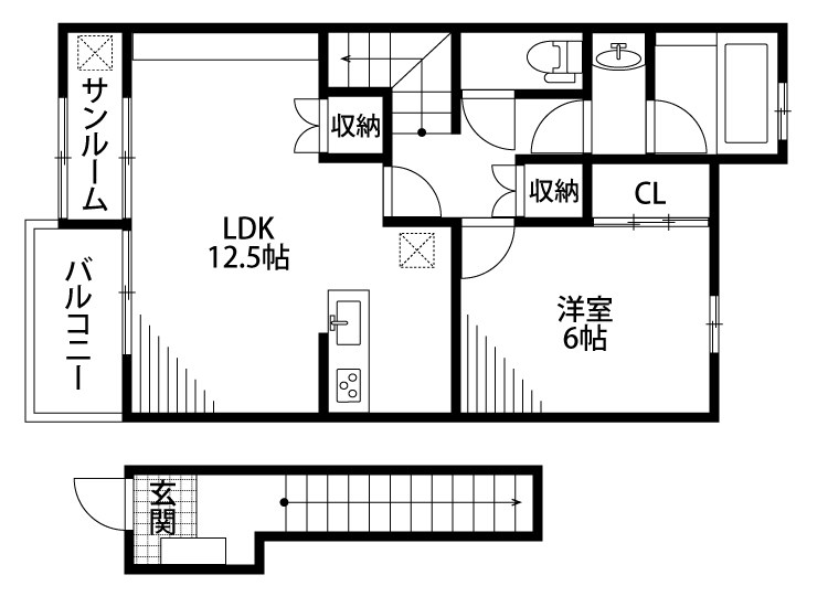 Forair(フォレア)A 202号室 間取り