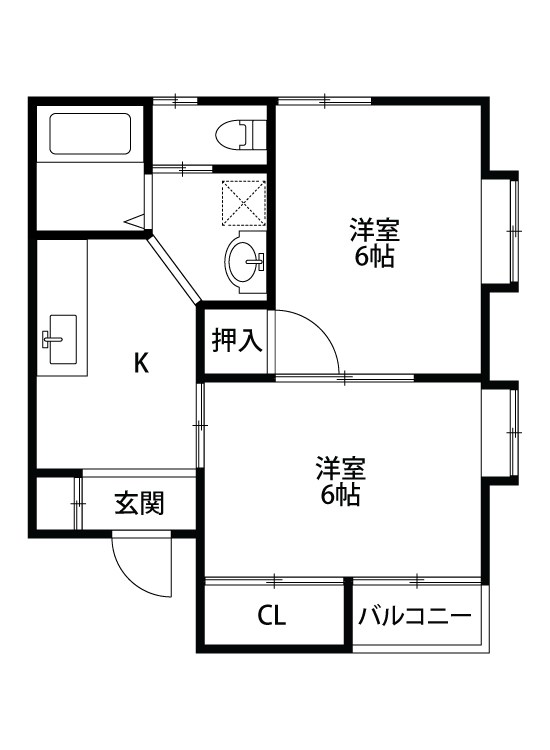 さわらび荘 102号室 間取り