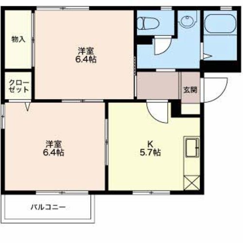 エクセルシャルム A203号室 間取り