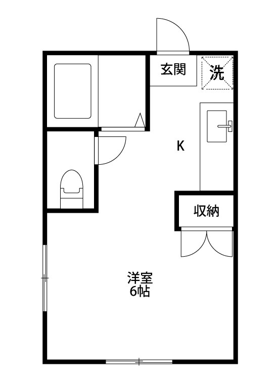 ブランドールⅠ 2-B号室 間取り