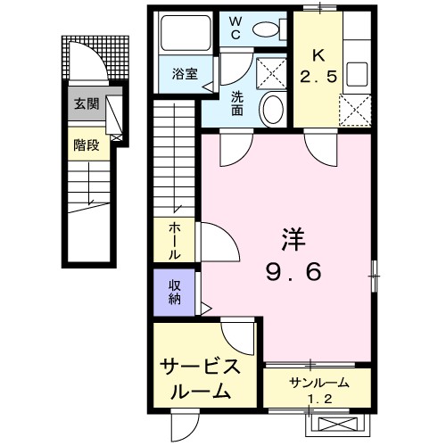 リバー　ウエスト 201号室 間取り