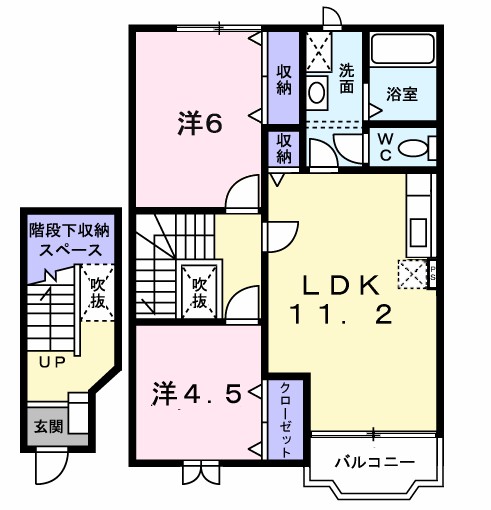 ビレッジ上木戸Ｂ 203号室 間取り