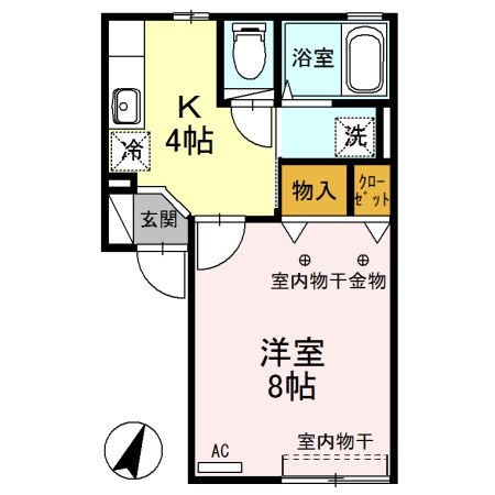 プリムローズ前田 205号室 間取り