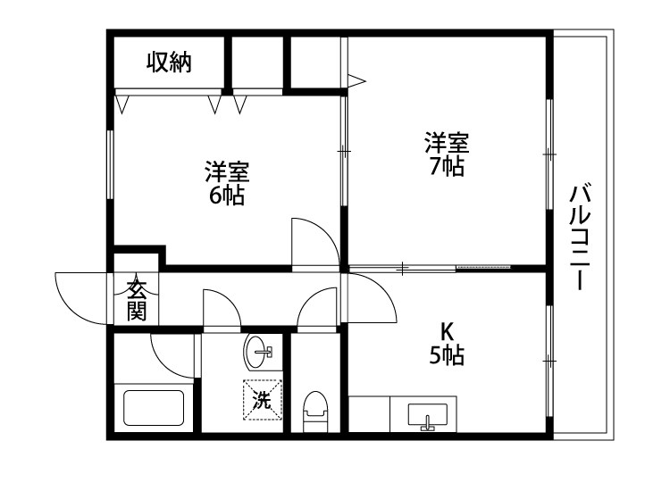 カルフール 105号室 間取り