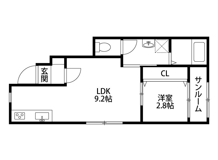 ラソールC  101号室 間取り