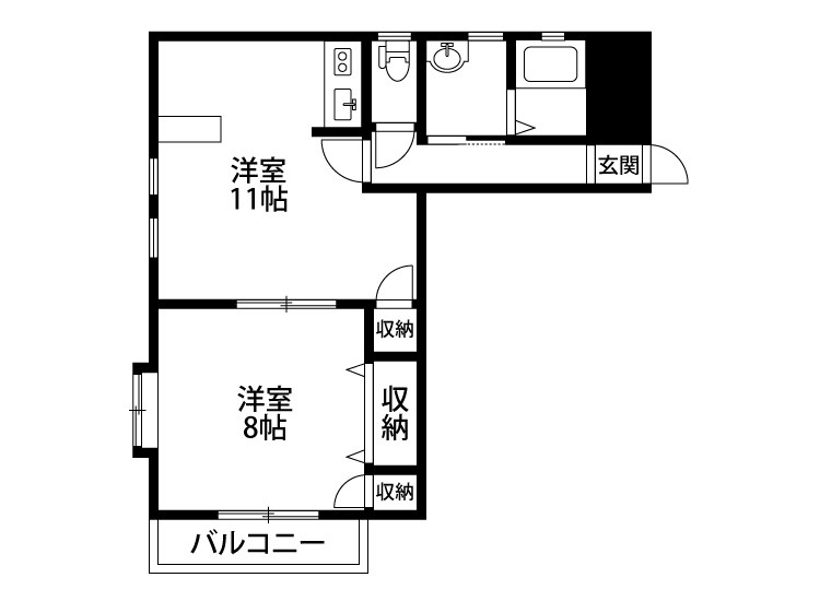SHIMA21 C号室 間取り
