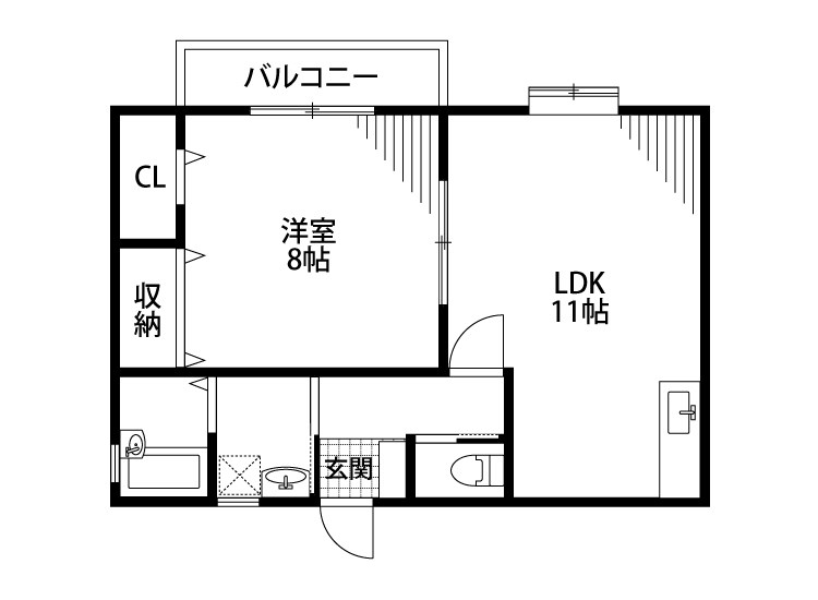 SHIMA21 D号室 間取り