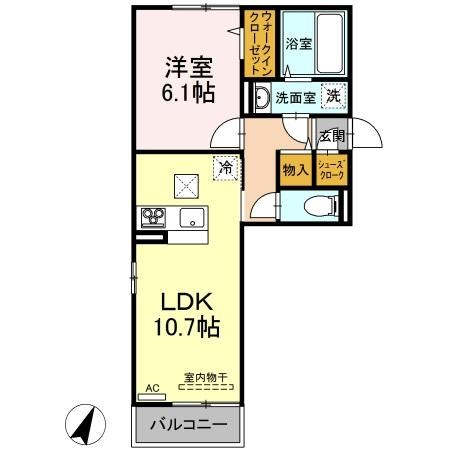 ウィンザー 103号室 間取り