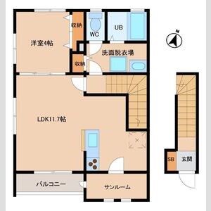 グリシーニア C号室 間取り