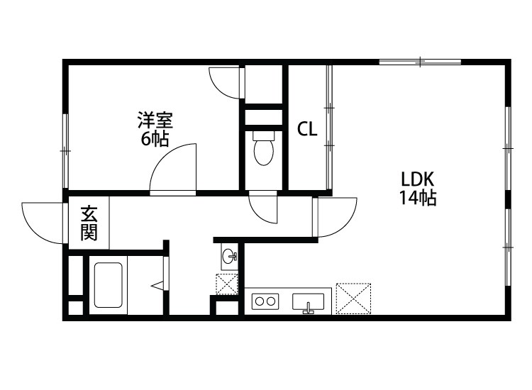 オーベルジュ紫竹山Ⅰ 203号室 間取り